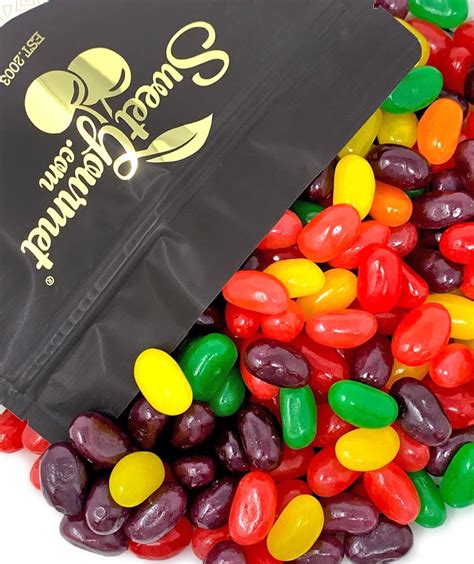 Sweetgourmet Jumbo Assorted Fruits Jelly Beans Bulk Unwrapped 2 Pounds