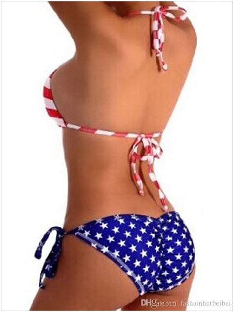 2021 women sexy american flag skull printed sexy beachwear swimsuit swimwear two piece bikinis