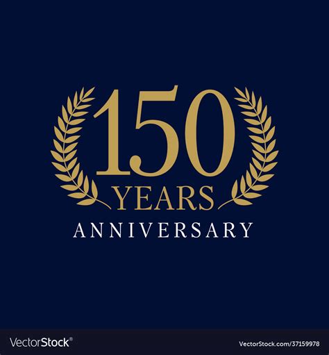 150 Anniversary Royal Logo Royalty Free Vector Image