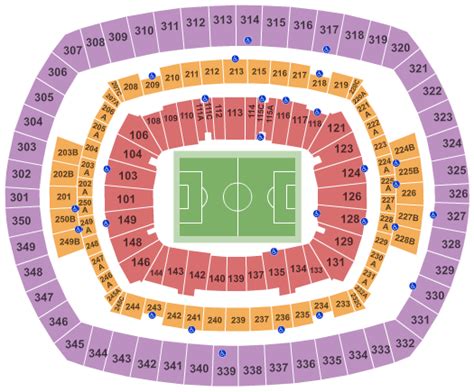 Metlife Stadium Seating Chart Section Row And Seat Number Info