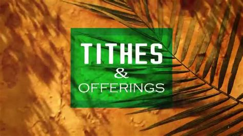 Tithes And Offerings Palm Sunday Videos2worship Sermonspice