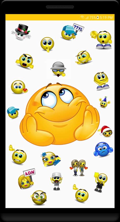 Smiley Face Emoji Sound Animated Facemoji Stickers For Android Apk