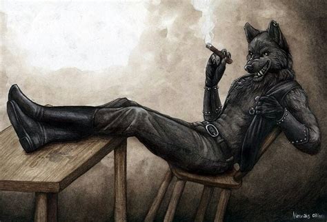 Love The Cigar Hahahaha Male Furry Furry Wolf Furry Art Alpha Werewolf Werewolf Art Wolf