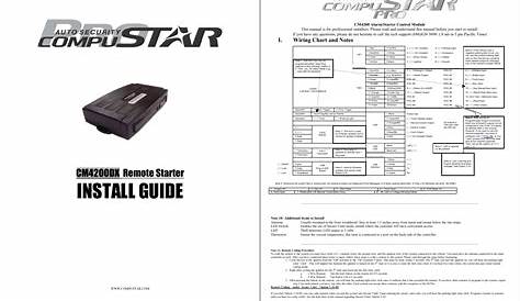 CompuSTAR CM4200DX User Manual | 4 pages