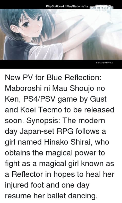 Playstations4 Playstationevita Blue Reflection New Pv For Blue