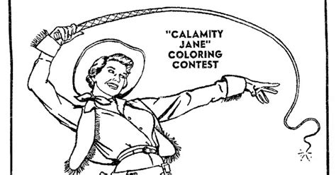 Mostly Paper Dolls Calamity Jane Movie Coloring Contest