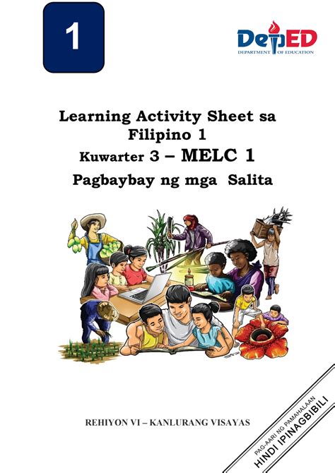 Filipino 1 Q3 Melc 1 Las 2 Rtp 1 Pagbaybay Ng Mga Salita Learning