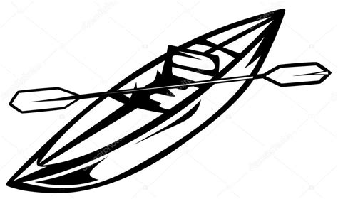 Canoe Outline Image Canoe Outline — Stock Vector © Cattallina 18881169