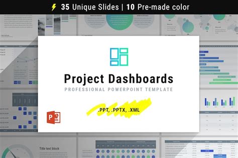 Project Dashboards For Powerpoint Etsy
