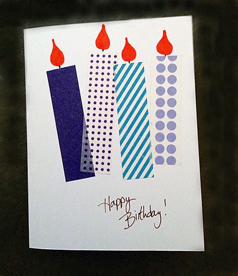Whatever height you want your card, double that measurement for your base because you'll later fold it in half. Crafts On The Cheap | Washi Tape Cards | Sweatpants & Coffee