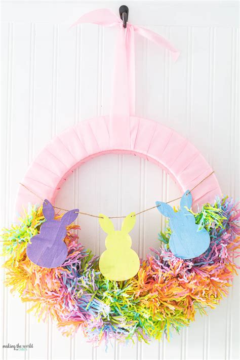 Diy Easter Bunny Wreath To Cuten Up Your Front Door