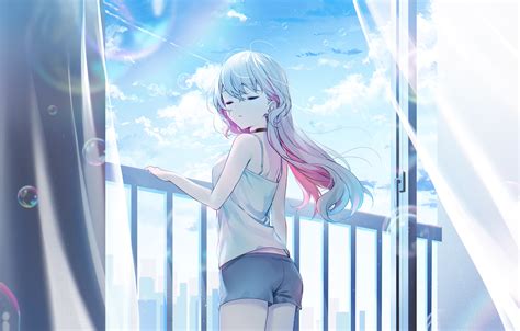 Anime Girl Standing Balcony Wallpaperhd Anime Wallpapers4k Wallpapers