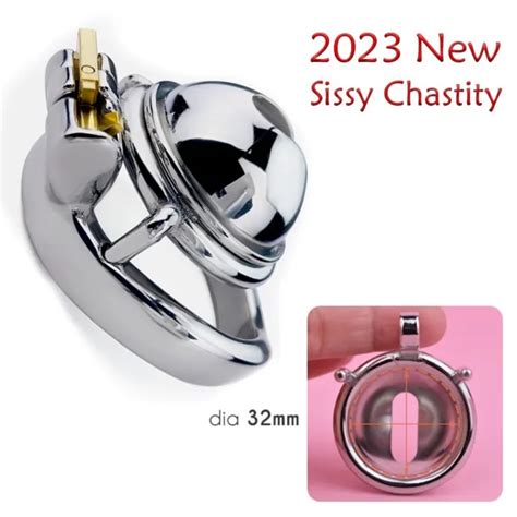Sissy Male Chastity Cage Small Cages With Hole Ring Lock Belt Chastity Device 3499 Picclick