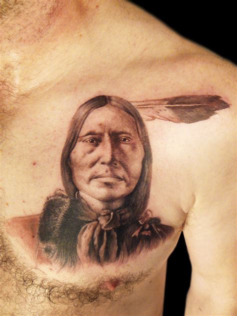 American Red Indian Portrait Tattoo Miguel Angel Custom Ta Flickr
