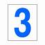 Number 3 Sticker Blue  Safety Labelcouk