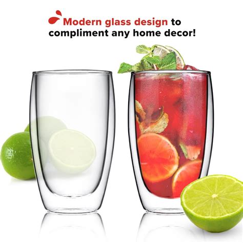 Double Walled 15 Oz Glasses Kitchables