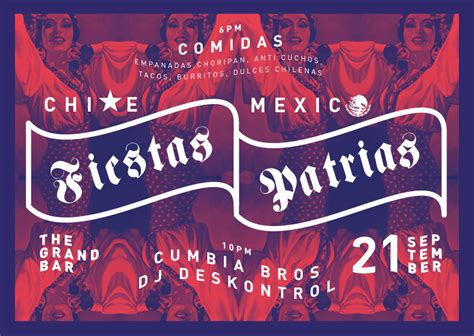 ¡fiestas Patrias Chile And Mexico Behance