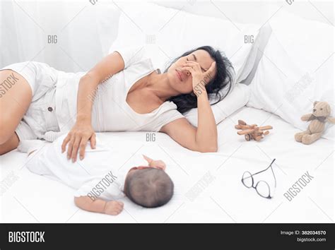 Being Mom Exhausted Image And Photo Free Trial Bigstock