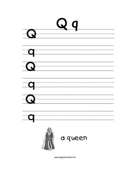 Letter Q Handwriting Worksheets Worksheets For Kindergarten