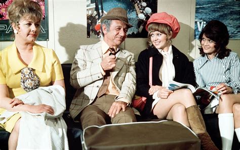 Joan Sims Sidney James Carol Hawkins And Sally Geeson In Carry On