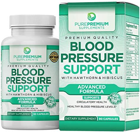 Premium Blood Pressure Support Supplement By Purepremium With Hawthorn