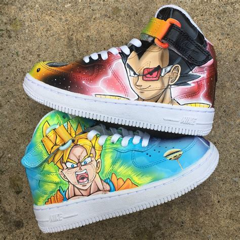 Je bous laisse admirer le boulot. air force 1 custom dragon ball,air force 1 custom dragon ...