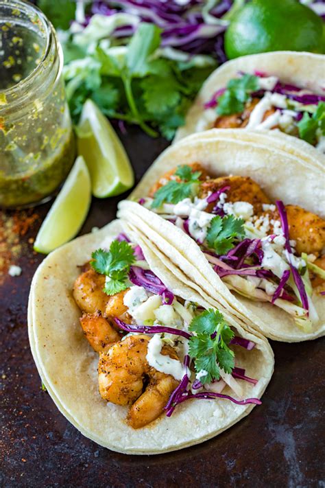 Check spelling or type a new query. Tequila Lime Shrimp Tacos with Chimichurri Slaw | The Cozy ...