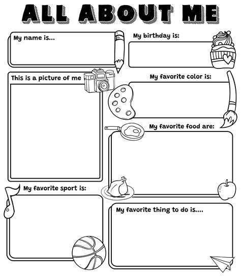 All About Me Free Printable Pdf Templates Printable Download