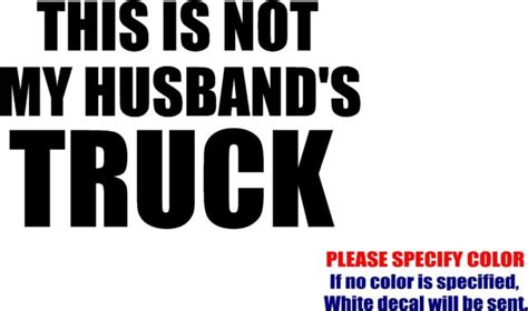 This Is Not My Husband Truck Decal Sticker Jdm Funny Vinyl Car Truck