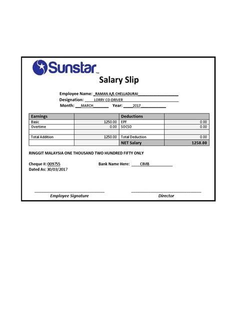 Salary Slip Templatedocx Employee Relations Payments