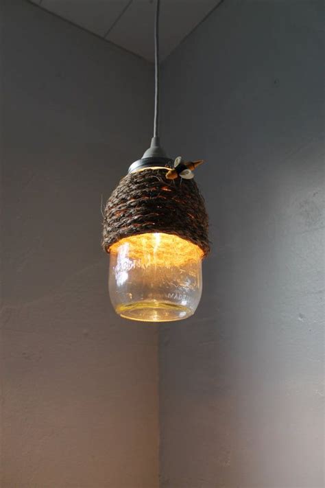 The Hive Mason Jar Pendant Lamp Upcycled Hanging Par Bootsngus Mason