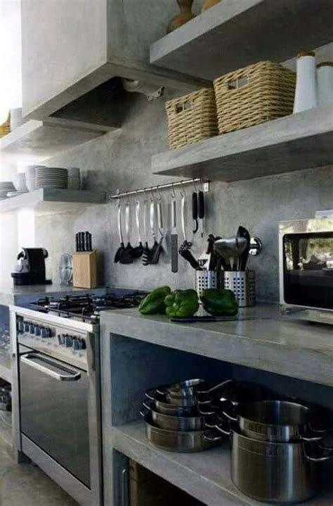 25 Concrete Kitchen Backsplashes With Pros And Cons Digsdigs