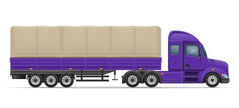 Free for commercial use no attribution required high quality images. truck semi trailer for transportation of goods vector ...