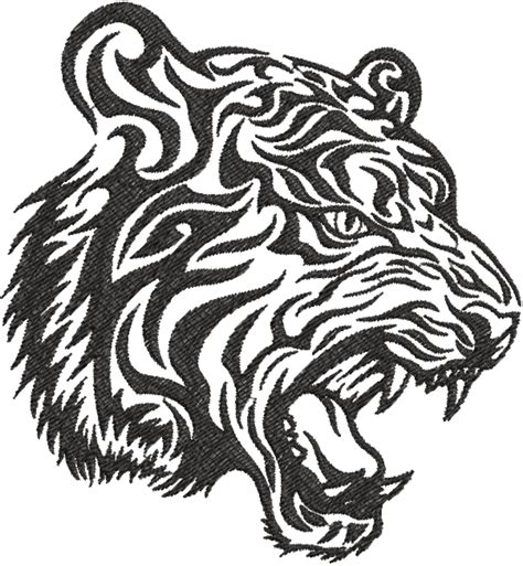 Tiger Embroidery Machine Embroidery Design İnstant Download Etsy