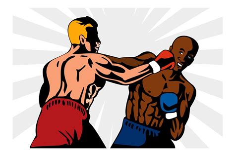 Boxer Boxing Knockout Punch Retro Creative Daddy