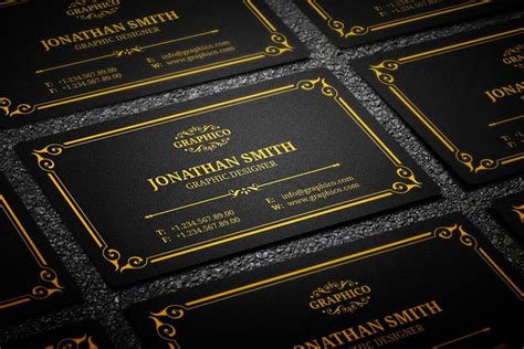 Black And Gold Business Card Template