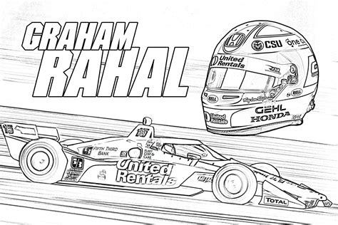Free printable cars coloring pages lightning mcqueen cruz ramirez and jackson storm and disney cars 3 bookmark. Rahal Coloring Sheets - Rahal Letterman Lanigan
