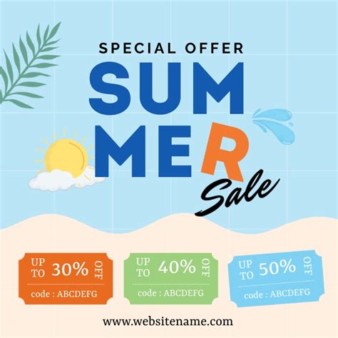 Copy Of Summer Sale Instagram Post Postermywall