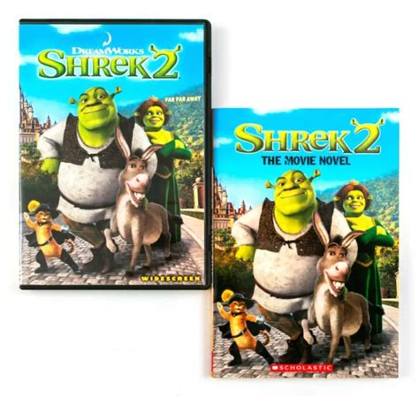 Dreamworks Shrek 2 Dvd Widescreen Movie And Novel With Mike Myers And Eddie