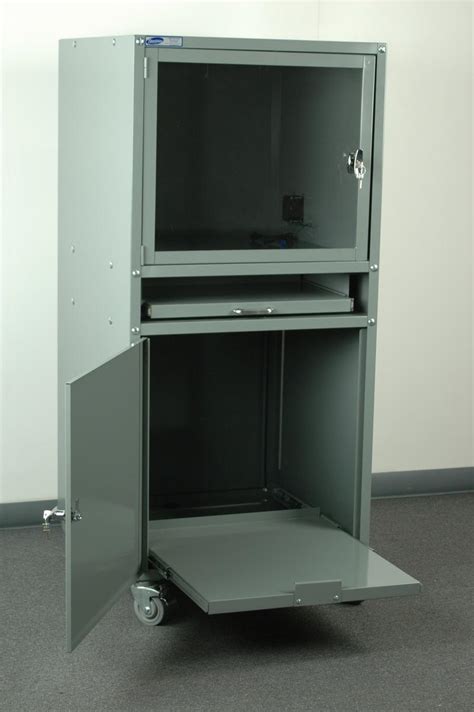 Stackbin Computer Stations Enclosed Computer Cabinet
