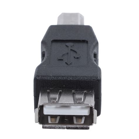 USB drucker Adapter typ A weiblich typ B männlich schwarz silber Tonne