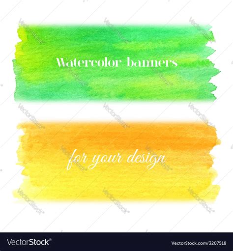 Bright Watercolor Banners Set Royalty Free Vector Image