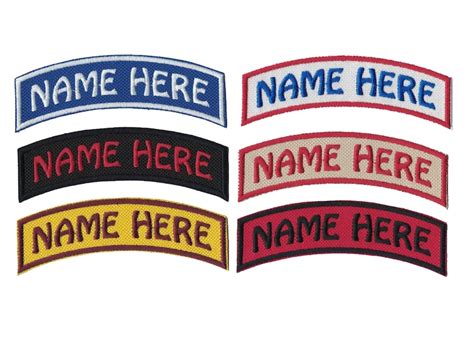 1 By 4 Arched Embroidered Patch Custom Patch Name Patch With Etsy