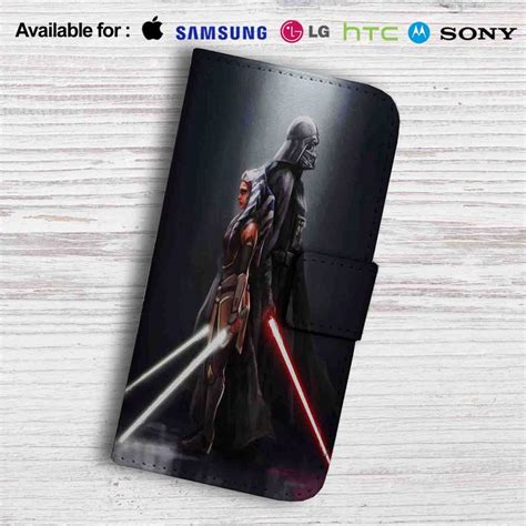 Darth Vader And Ahsoka Tano Custom Leather Wallet Iphone 44s 5sc 66s
