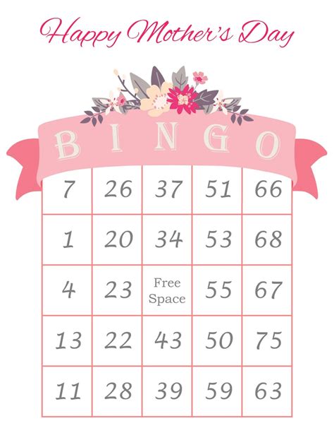 Mothers Day Bingo Cards 200 Cards 1 Per Page 75 Call Etsy