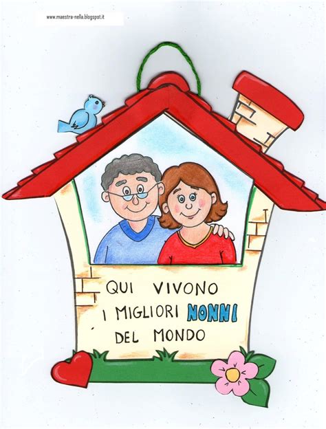 I nonni sono figure importanti e insostituibili nella vita dei bambini. maestra Nella: Festa dei nonni: quadretto da appendere!