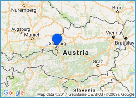Map Of Salzburg Austria Travelsfinderscom