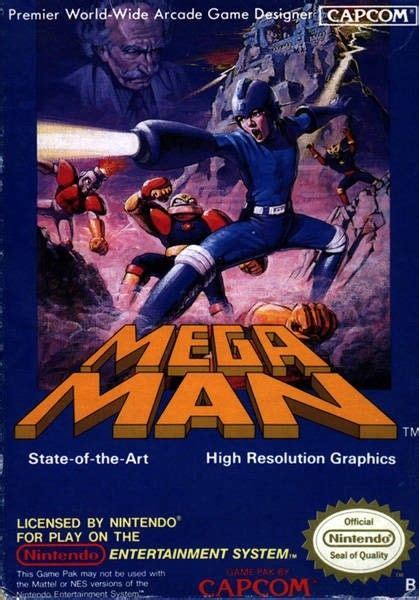 Megaman I Box Art Mega Man Arcade Games Megaman Nes