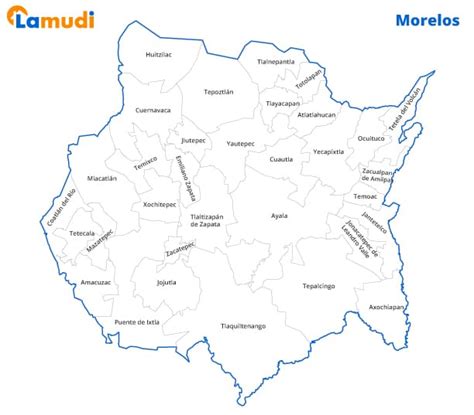 Mapa De Morelos Con Municipios Y División Territorial Lamudi