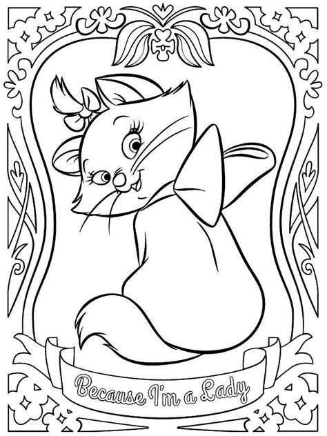 Marie Disney Aristocats Colouring Page Coloring Book Art Disney